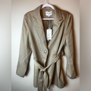 NWT NA-KD Belted Blazer in Taupe Size 36/ US Size S